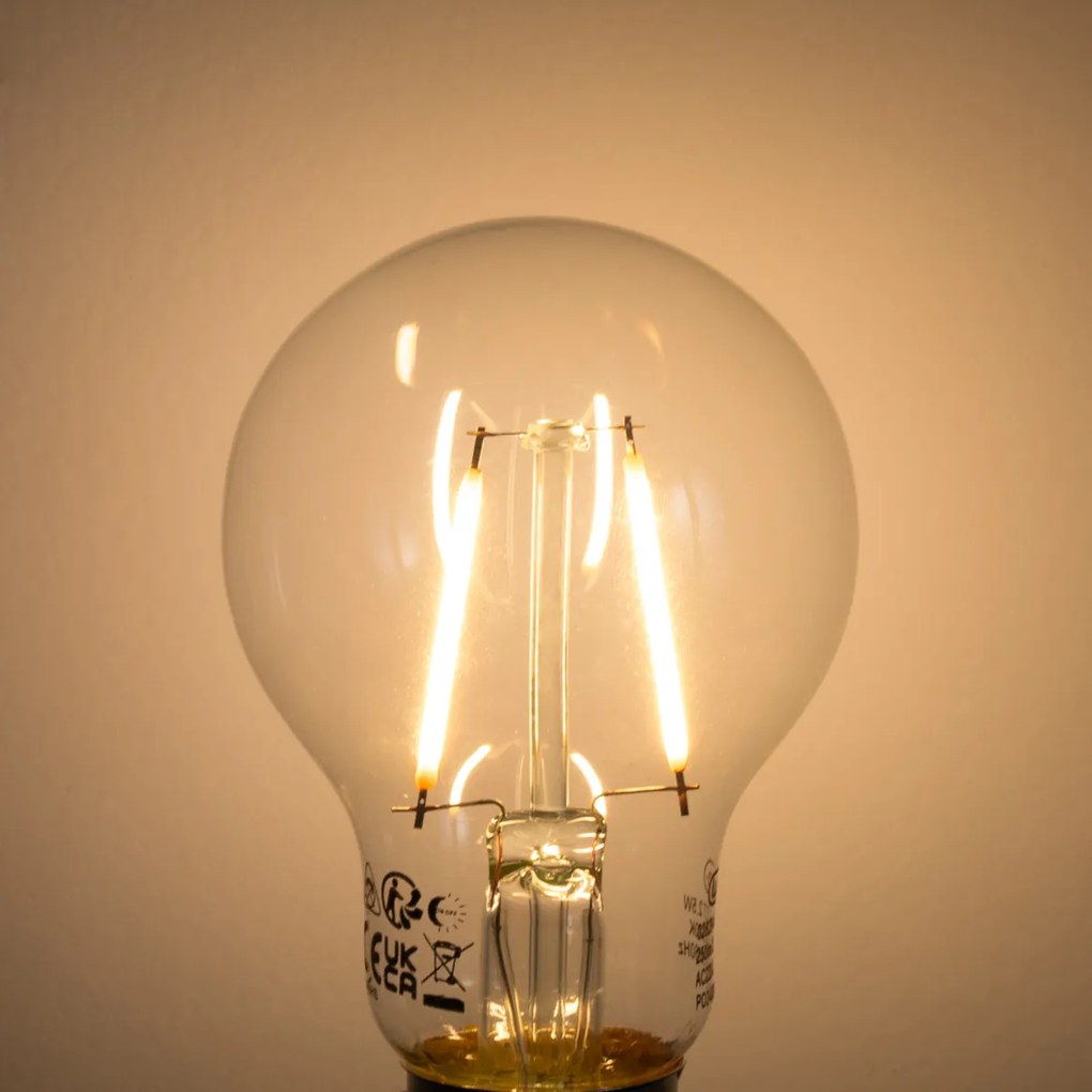 Sada 5 LED žiaroviek E27 A60 so súmrakovým senzorom 2,5 W 250 lm 2200 K