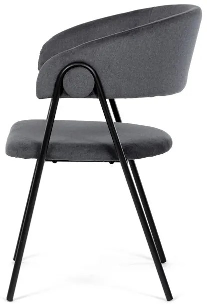 Autronic BONTEC Jedálenská stolička, šedá, zamatová látka, DCL-X7130 GREY2 Farba: Šedá