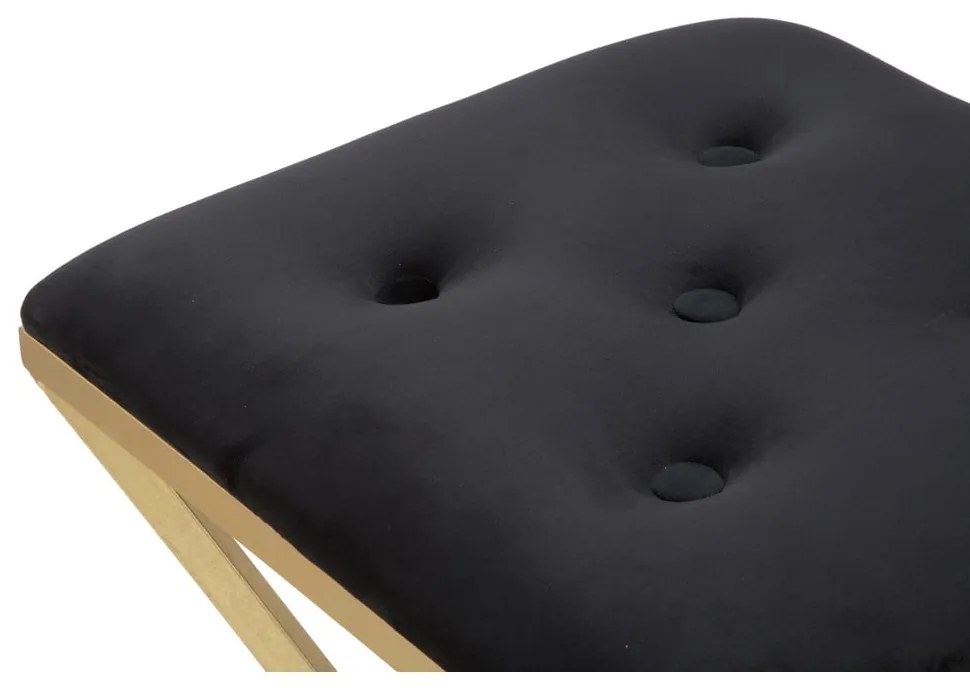 Čierna/v zlatej farbe čalúnená barová stolička (výška sedadla 75 cm) Piramid – Mauro Ferretti