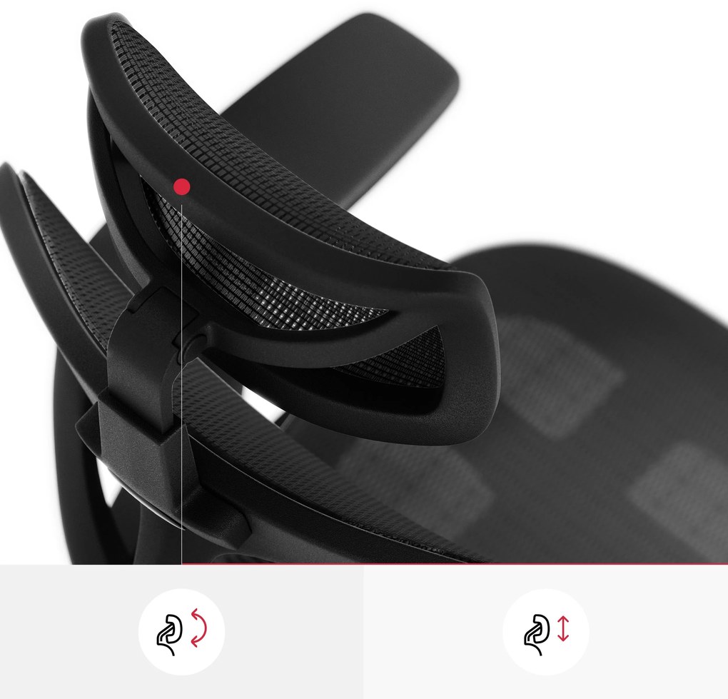Kancelárska ergonomická stolička Diablo V-Basic, čierna