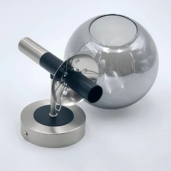 Nástenné svietidlo ROLLO 1xE14/5W/230V matný chróm/dymová