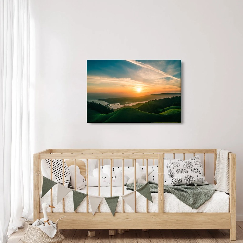Obraz východu slnka nad morom (90x60 cm)