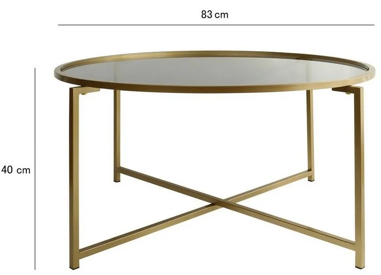 Konferenčný stolík Sun Gold s tmavým sklom
