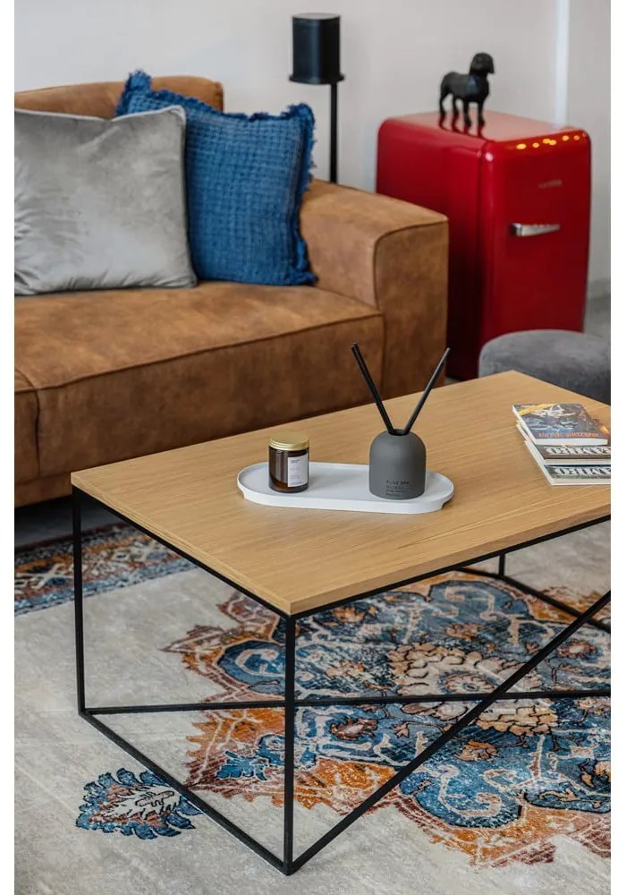 Koňakovohnedá pohovka z imitácie kože 224 cm Copenhagen – Scandic