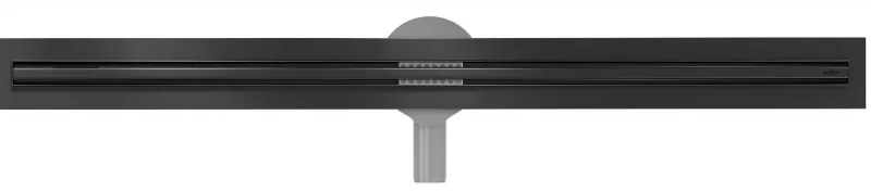 Mexen Flat nerezový sprchový žľab s rotačným 360° sifónom 90 cm, vzor SLIM, čierna, 1741090