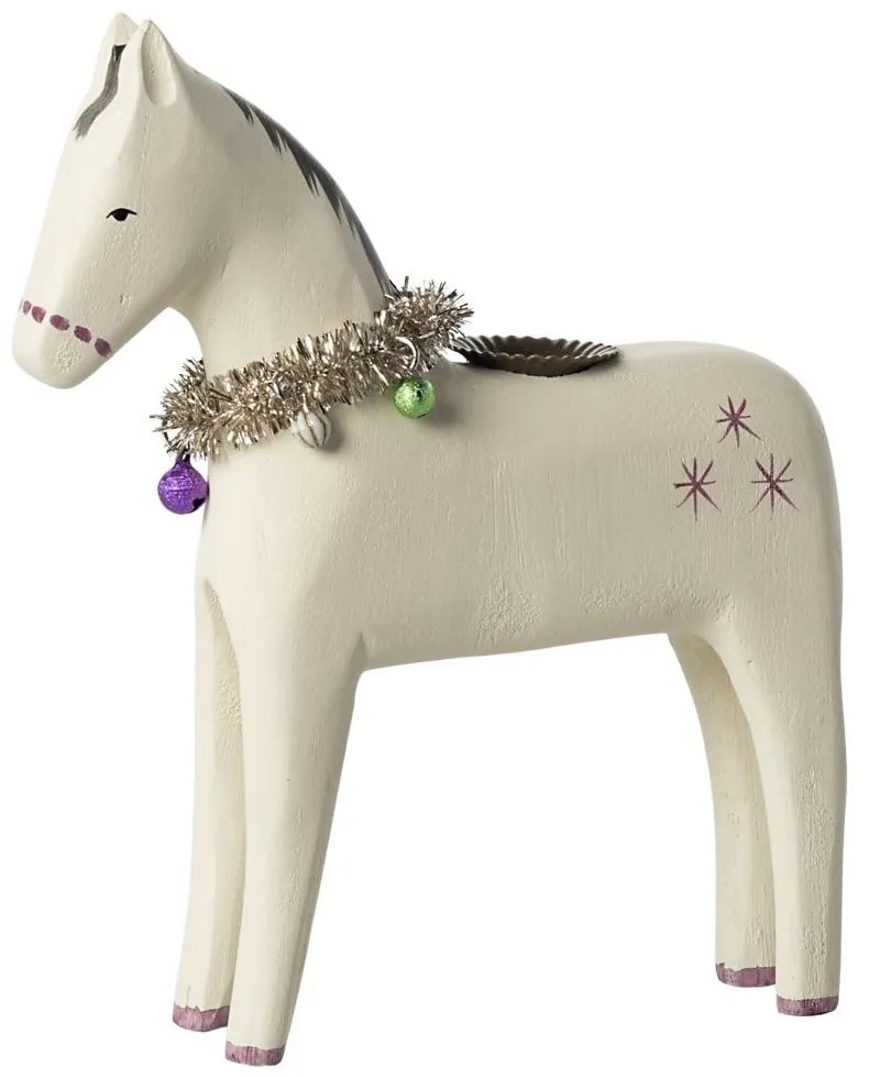 Maileg Drevený svietnik Horse Large