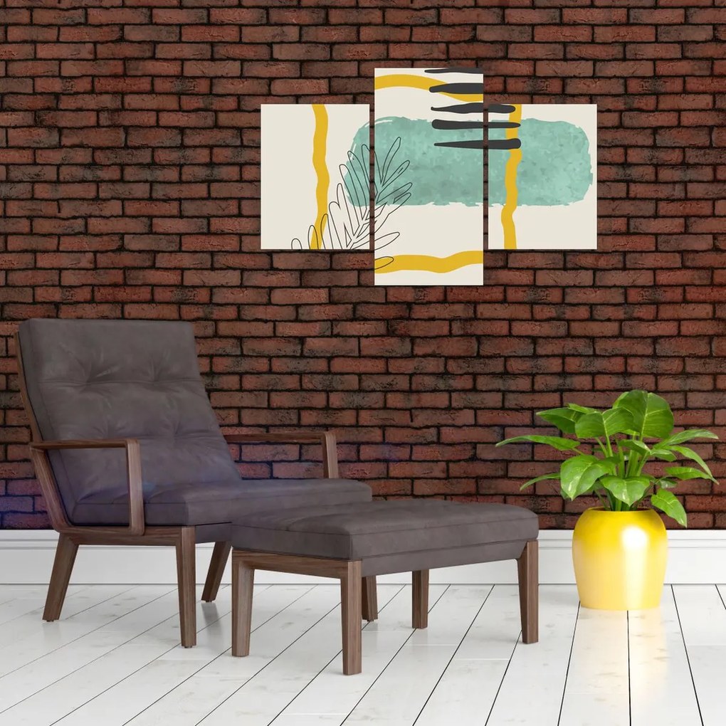 Obraz - Abstraktné listy N⁰2 (90x60 cm)