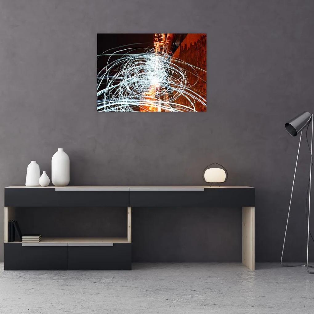 Sklenený obraz svetelných vĺn (70x50 cm)