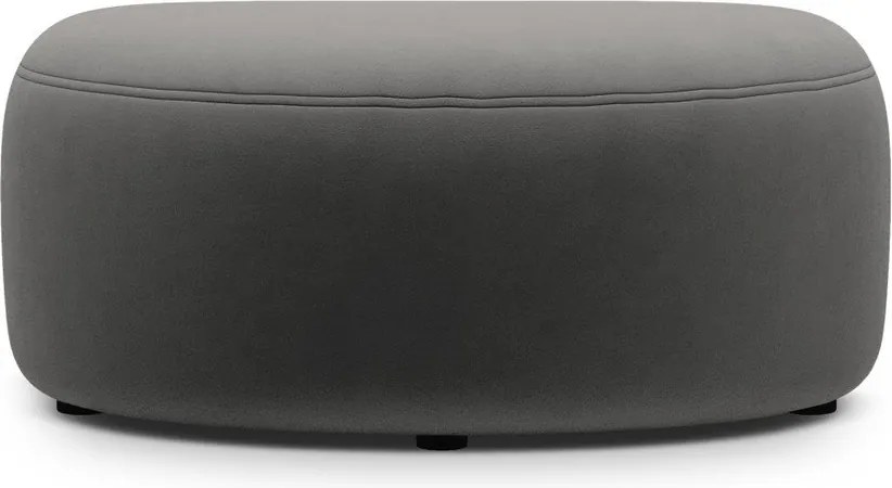 Tmavosivá zamatová podnožka Kate – Micadoni