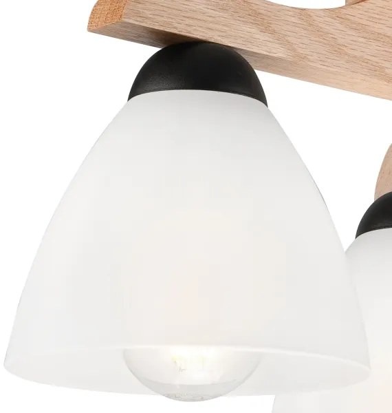 Prisadený luster ADRIANO 3xE27/60W/230V dub