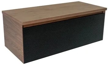 Kúpeľňová skrinka s krycou doskou Naturel Monza 99x30x45 cm orech mat MONZA100BN
