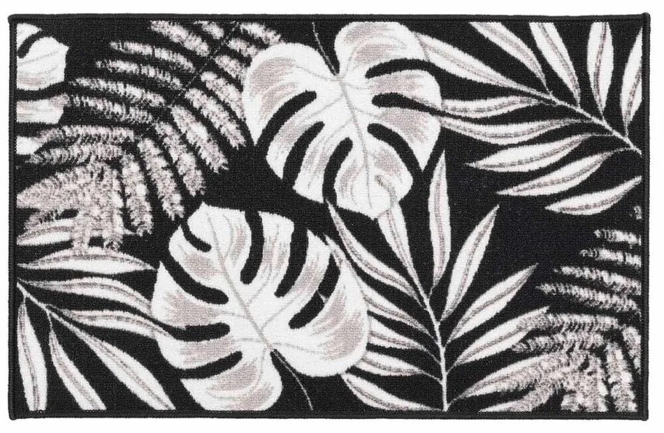 Čierny prateľný koberec 50x80 cm Amber – douceur d'intérieur