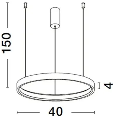 LED luster Perrine 40 strieborná