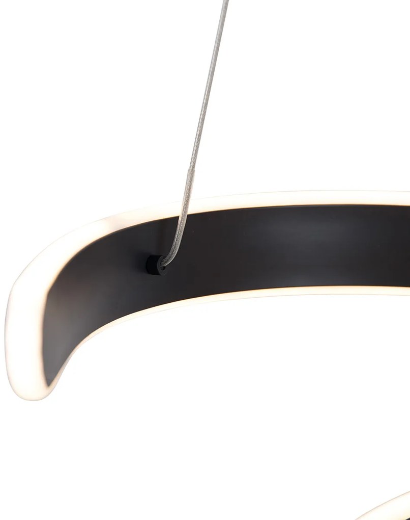 Dizajnová závesná lampa sivá vrátane LED 3-stupňového stmievania - Frank