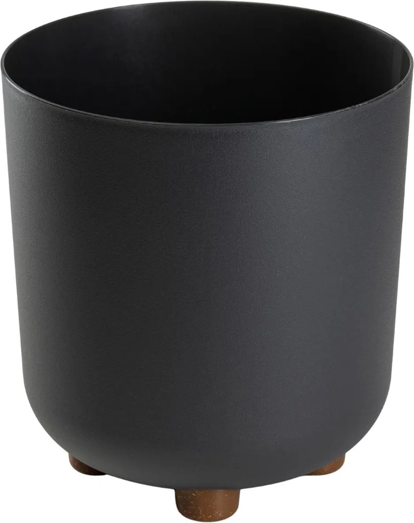 PLASTOVÝ KVETINÁČ TERRA 19,5X21 CM ANTRACITOVÁ