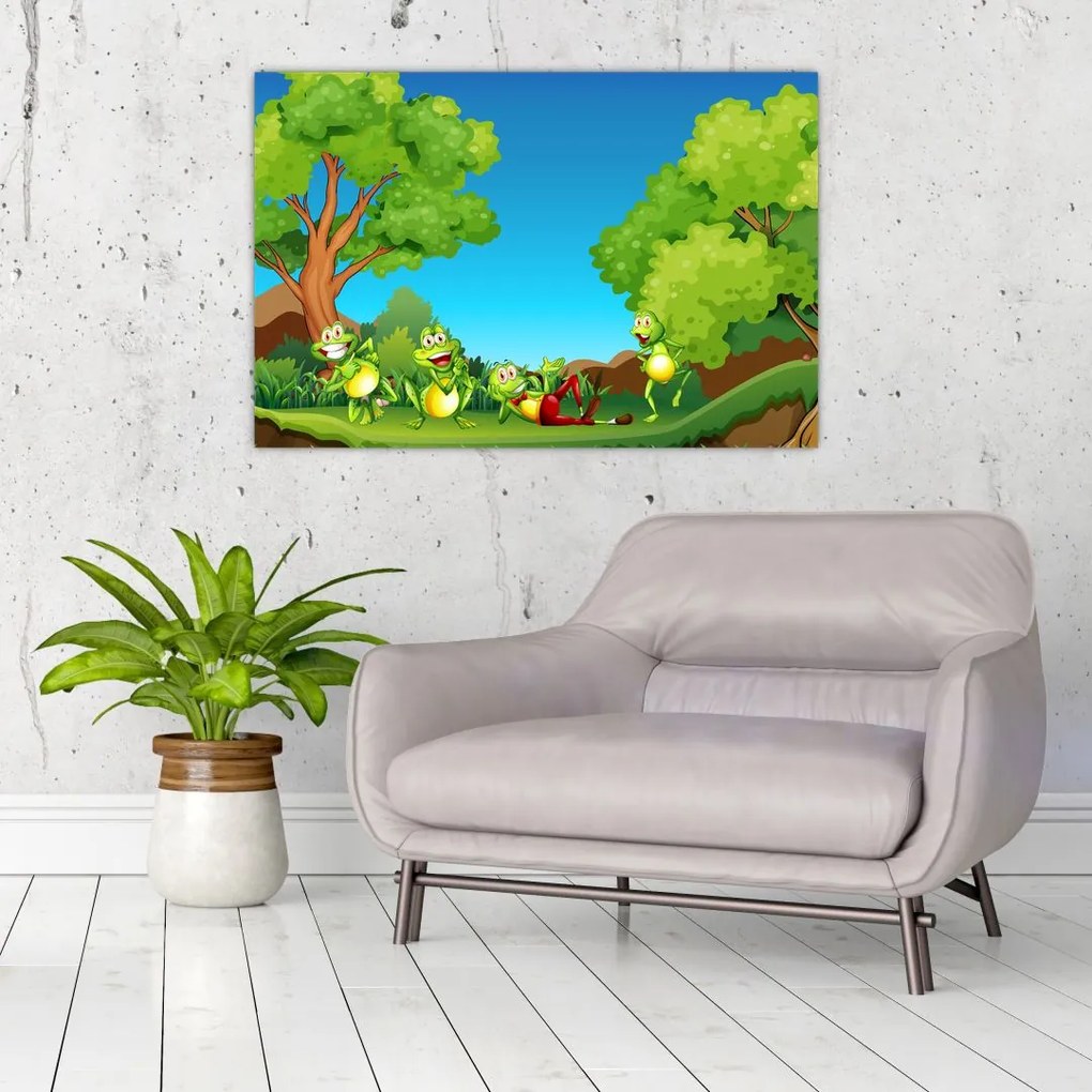 Obraz - Veselí žabiaci (90x60 cm)