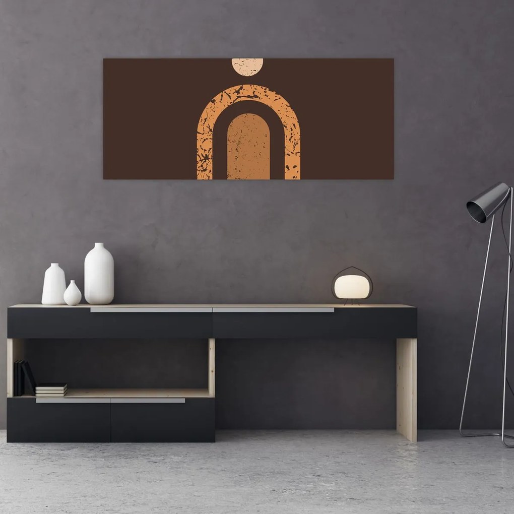 Obraz - Oranžové oblúky N⁰3 (120x50 cm)