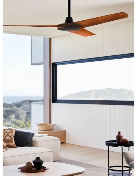 Lucci Air 21321749 - Stropný ventilátor ABYSS pr. 142 cm IP66 hnedá + DO