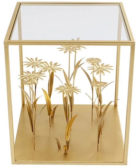Flower príručný stolík zlatý