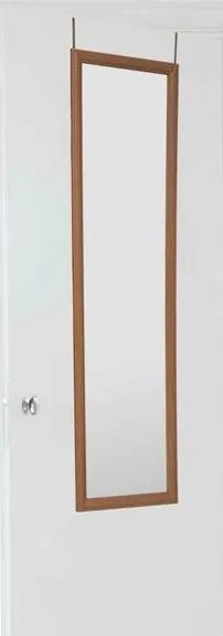 5five - Závesné zrkadlo na dvere MATCHING 125x35 cm hnedá