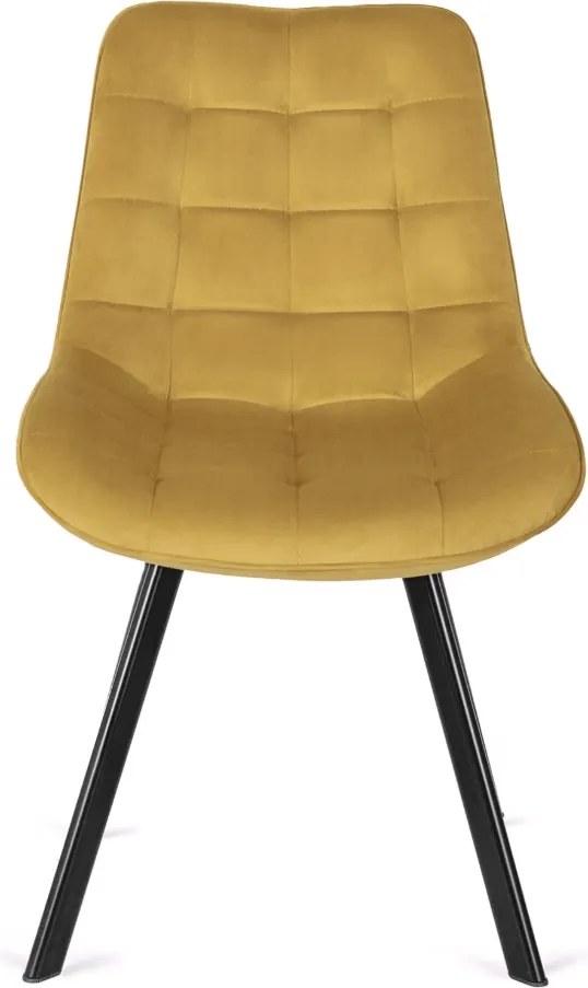 Sada stola HARRY 102-142 cm Craft Oak/Čierna a 4 stoličiek RICK Horčicová