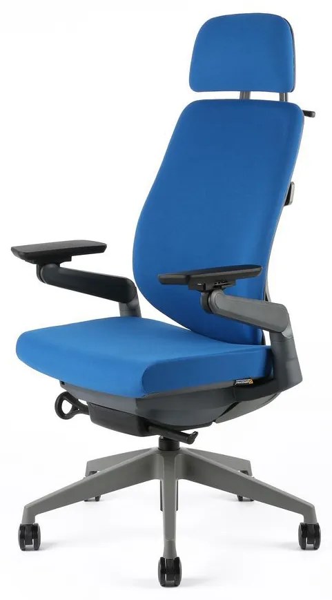 Kancelárska ergonomická stolička Office Pro KARME — viac farieb, s podhlavníkom a podrúčkami Zelená F01