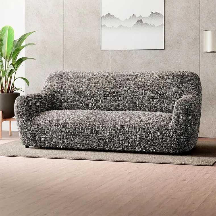 Bielastické poťahy GLORIA hnedá trojkreslo (š. 170 - 220 cm)
