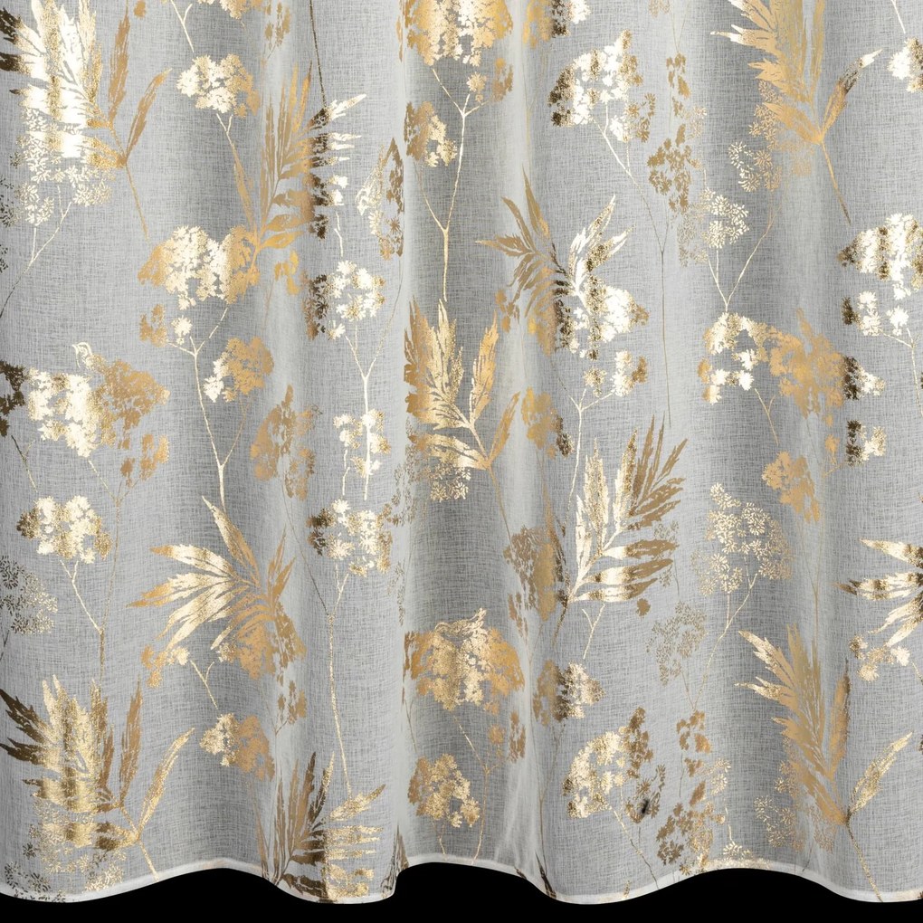 ZÁCLONA NA KRÚŽKOCH DELIA 140X250 CM LISTY