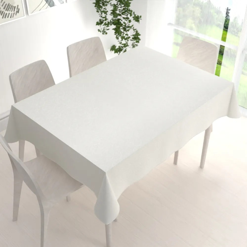 Biante Teflónový obdĺžnikový obrus TF-010 Ornamenty - smotanový 120x160 cm