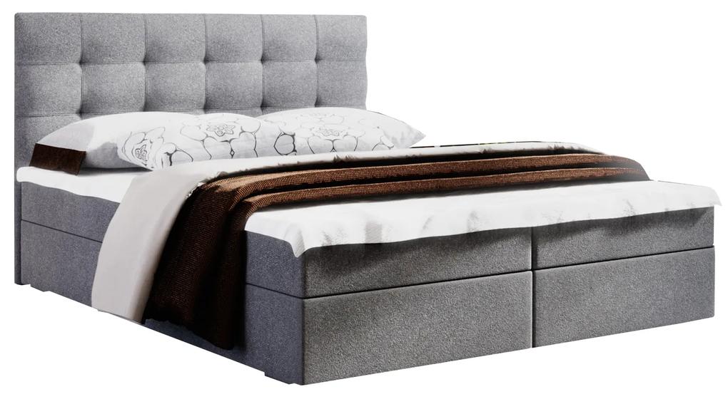 Manželská posteľ Boxspring 160 cm Fade 2 (sivá) (s matracom a úložným priestorom). Vlastná spoľahlivá doprava až k Vám domov. 1046498
