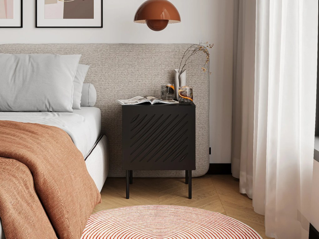 Cama Nočný stolík Siena (2 ks) - čierna