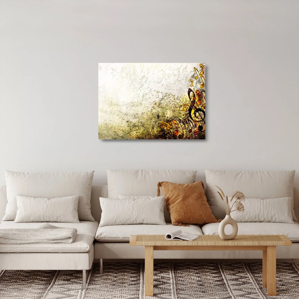 Sklenený obraz - Sila hudby (70x50 cm)
