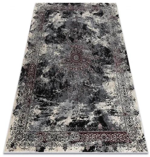 Moderný koberec VINCI 1407 Rozeta vintage, slonovinovo / červený