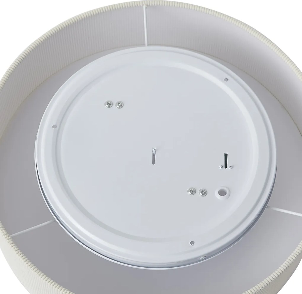 Moderné stropné svietidlo biele so zamatovým tienidlom 38 cm 2-Lights - Luz