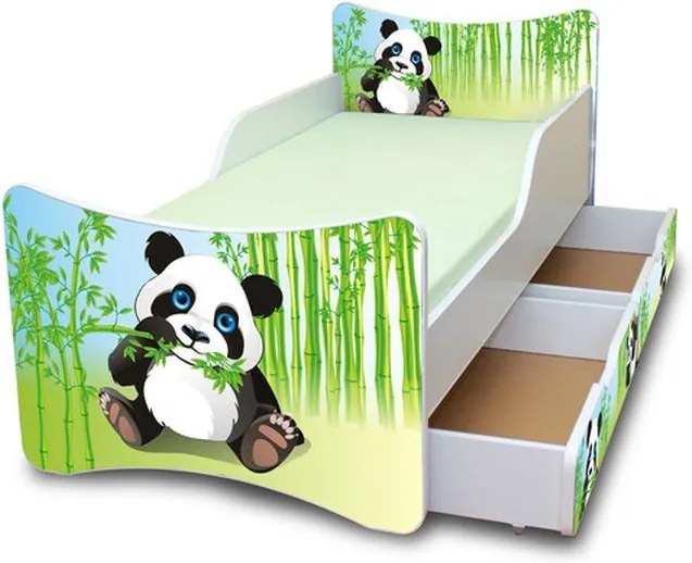 MAXMAX Detská posteľ so zásuvkou 200x90 cm - PANDA 200x90 pre všetkých ÁNO