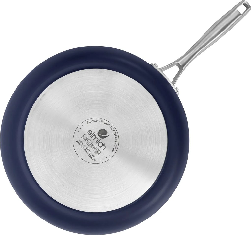 Elmich Nepriľnavá keramická panvica Vital Ø 24 cm – tmavomodrá (OUTLET)