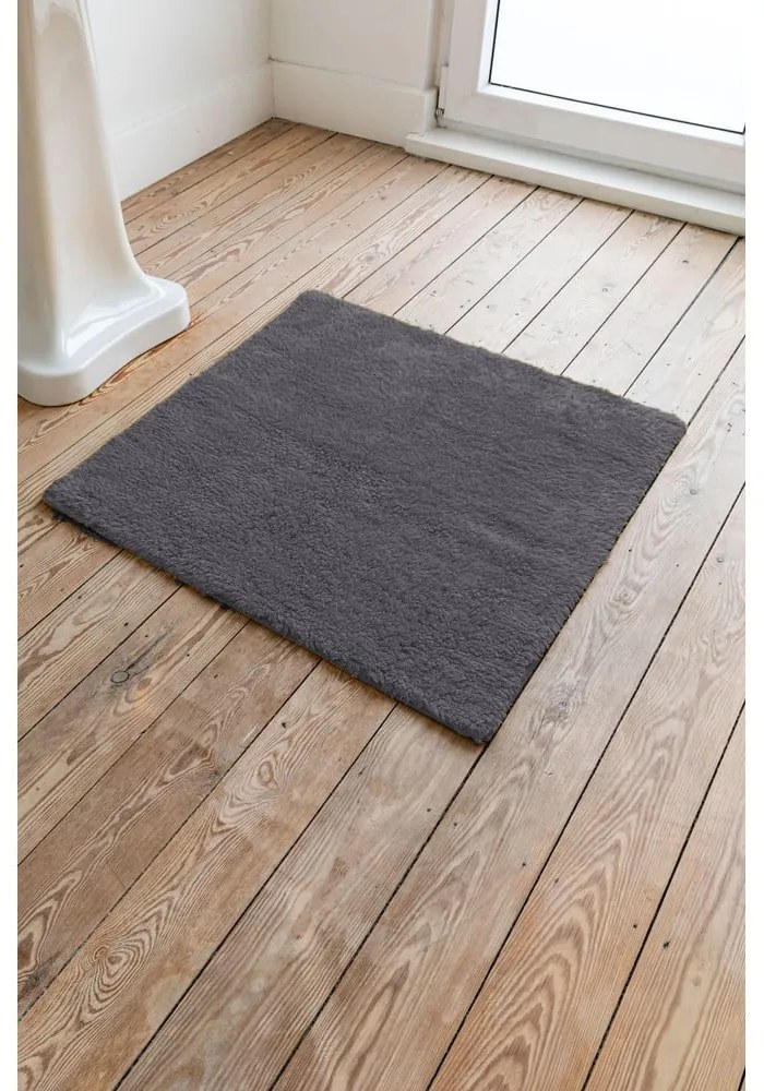 Sivá bavlnená kúpeľňová predložka Tiseco Home Studio Luca, 60 x 60 cm