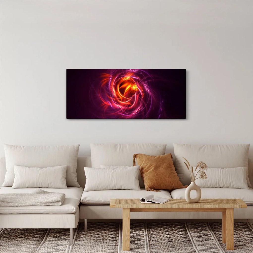 Obraz svietiacej modernej abstrakcie (120x50 cm)