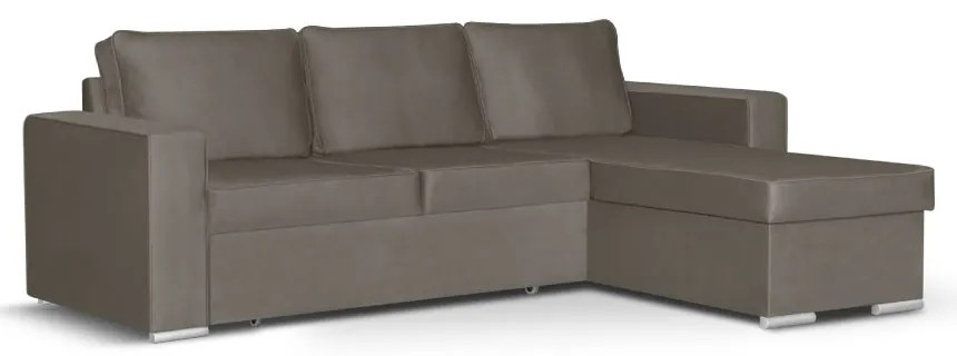 Rozkládací rohová sedací souprava PANORAMO L Hnědá
