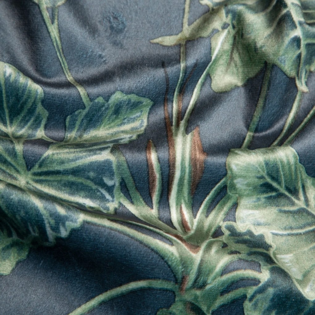 ZATEMŇOVACÍ ZÁVES NA KRÚŽKOCH KLARA 140X250 CM LISTY