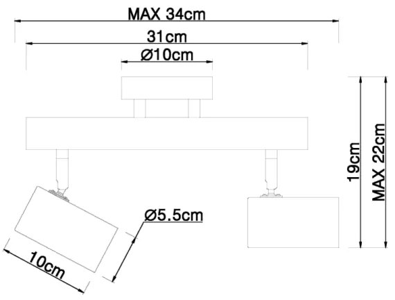 Globo 57913-2 - Bodové svietidlo HERTI 2xGU10/5W/230V drevo/kov
