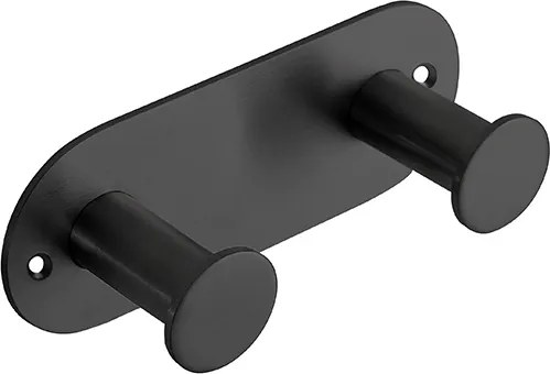 Bemeta Design EASY01: Vešiak, s 2 háčikmi, čierny - 164106370