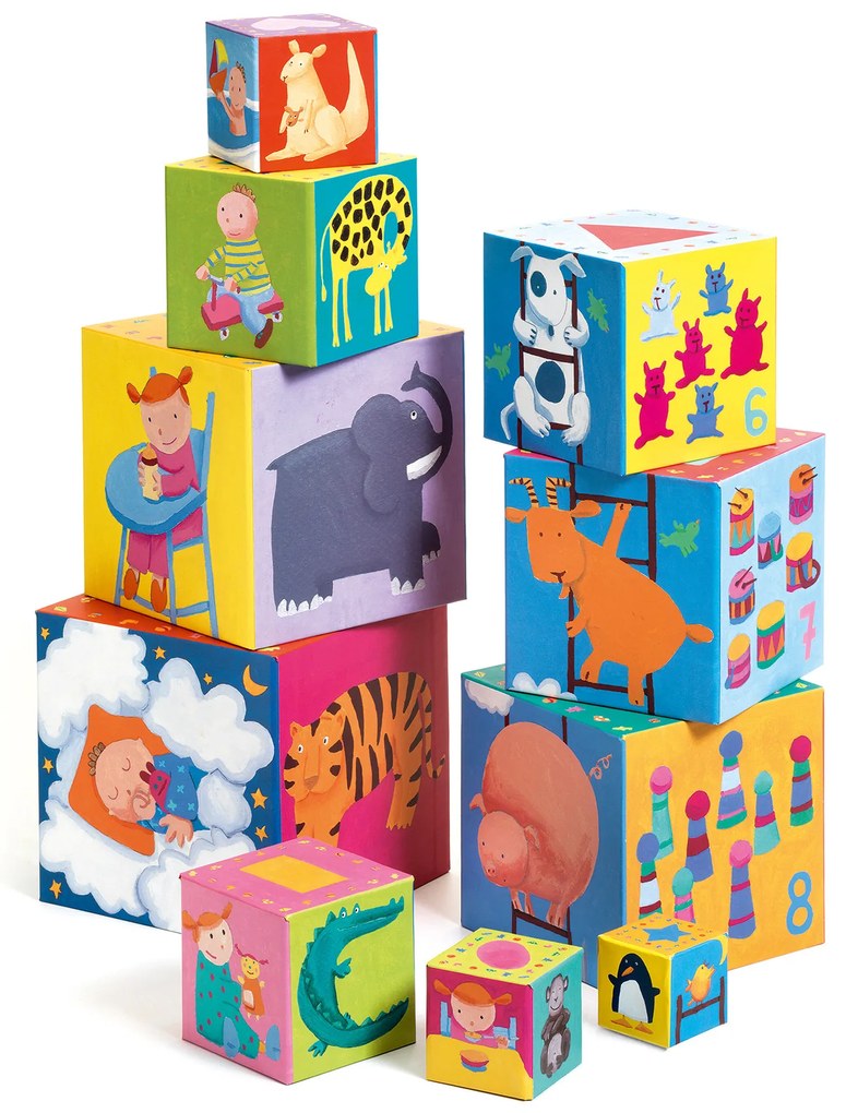 Skladacie kocky pyramída – Môj deň