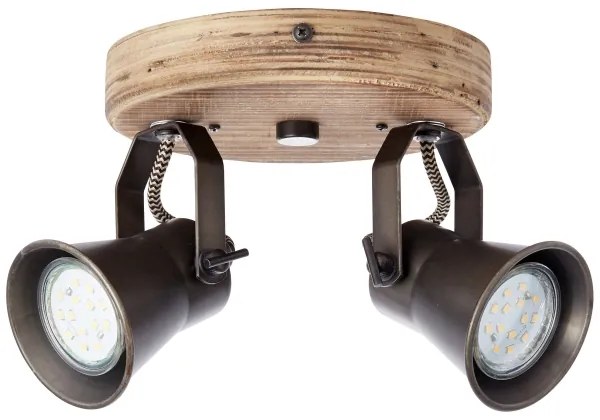 Brilliant - Bodové svietidlo SEED 2xGU10/5W/230V čierna/hnedá