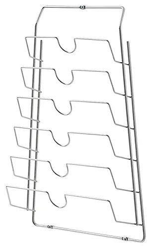 Goodhome Držiak, stojan na pokrievky - 6 pozícií, na dvierka, nerezový, LID