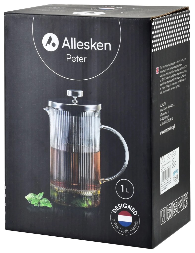French press Perellino 1000 ml čirá