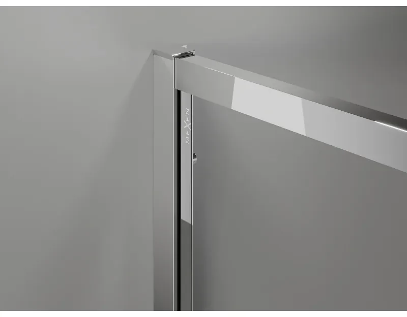 Mexen Exo, sprchovací kút s posuvnými dverami 100 x 100 cm, 6mm číre sklo, chrómový profil, 8151-100-100-01-00