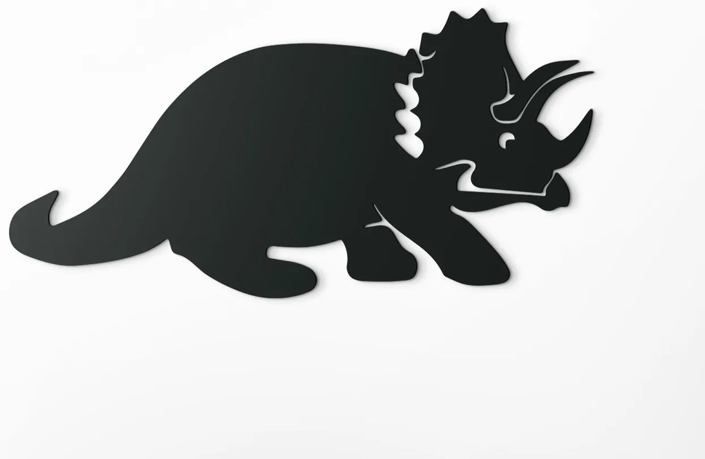 drevko Detská nálepka na stenu Triceratops Rozmer obrazu: 22 x 44,5 cm, Farba dekorácie: Čierna