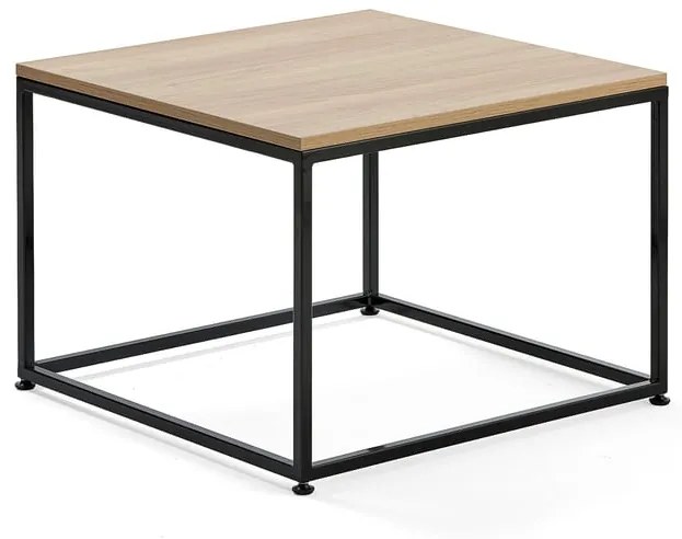 Konferenčný stolík MOOD, 700x700 mm, dub, čierna