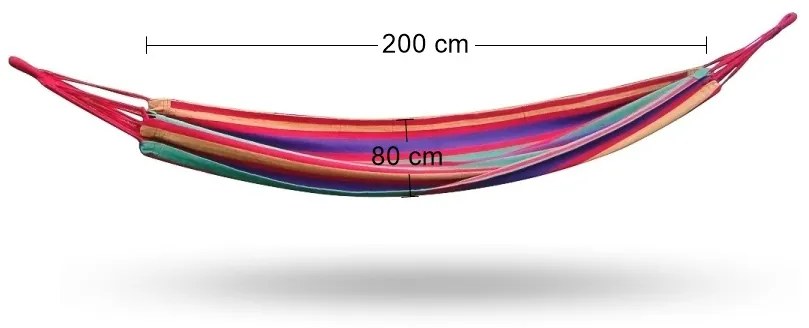 Hojdacia sieť HMK 200x80 cm - farebné pásy